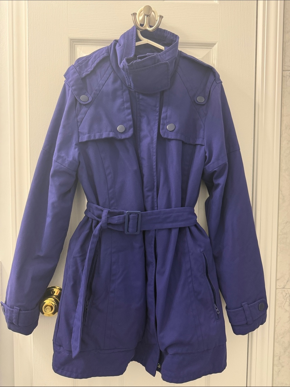 Adidas by Stella McCartney Purple Belted Trench Coat